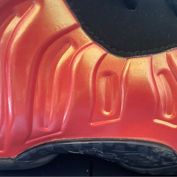 NIKE Air FOAMPOSITE ONE GS ‘Habanero Red’ YOUTH Sneakers Size 7 (644791-603) - Picture 9 of 9